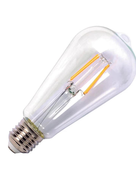 Leuchtmittel mit 2 LEDs Filament ST64, E27, 2W, Kunststoff, Dimmbar, Warm Licht, für Außen