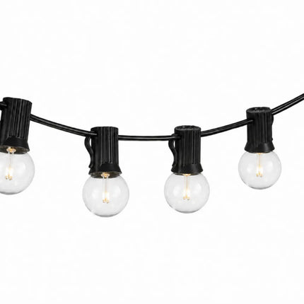 Außenlichterkette mit G50 LED-Leuchtmitteln und warmweißem Licht