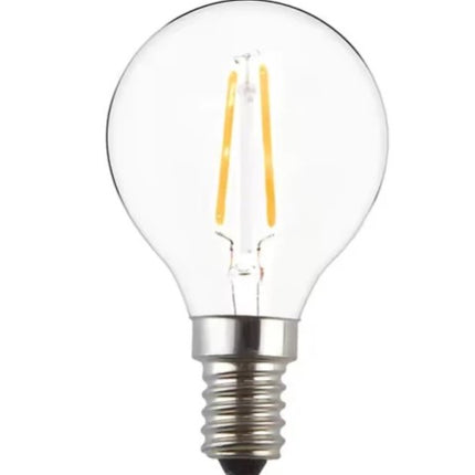 LED-Leuchtmittel G40, E14S, 2W, Glas, Dimmbar, Warm Licht, für Außen