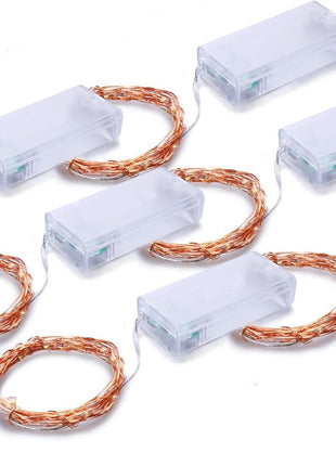 Kupferdraht Lichterkette 3M mit 30 Mini-LEDs, Warm Licht, 8 Modi und Fernbedienung, Batteriebetrieb