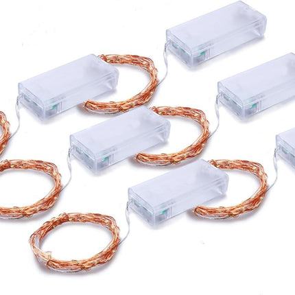 Kupferdraht Lichterkette 3M mit 30 Mini-LEDs, Warm Licht, 8 Modi und Fernbedienung, Batteriebetrieb