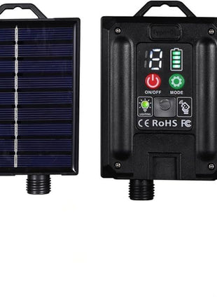 Solar Lichterkette 20M mit 200 Mini-LEDs Gründraht, 8 Programmen, USB Laden, Warm Licht, für Außen