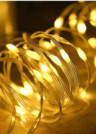 Dekorative Lichtschlauch 10M mit 100 LEDs, Strombetrieben, Warm Licht, für Außen