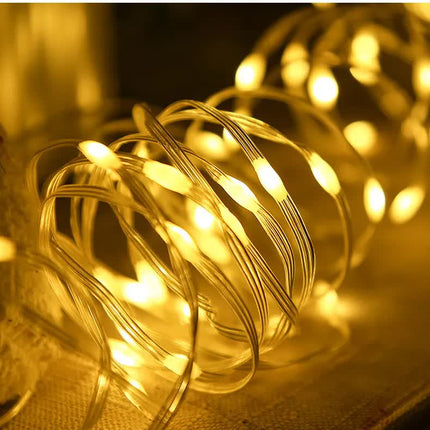 Dekorative Lichtschlauch 10M mit 100 LEDs, Strombetrieben, Warm Licht, für Außen