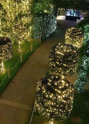 Lichterkette 200M mit 2000 LEDs, Warm Licht mit Transformator und Fernbedienung, für Außen