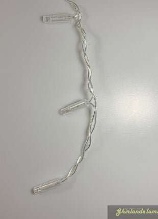 Lichtervorhang 3.25M × 0.5M/ 0.7M mit 120 LEDs, Durchsichtig Kabel, Bunten Licht und Flash, Verbindbar 16M, für Außen