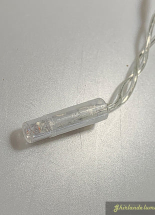 Lichtervorhang 3.25M × 0.5M/ 0.7M mit 120 LEDs, Durchsichtig Kabel, Bunten Licht und Flash, Verbindbar 16M, für Außen