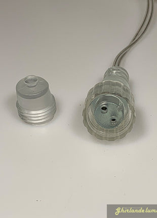 Lichtervorhang 3.25M × 0.5M/ 0.7M mit 120 LEDs, Durchsichtig Kabel, Bunten Licht und Flash, Verbindbar 16M, für Außen