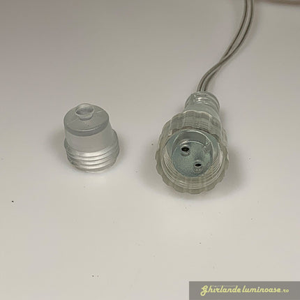Lichtervorhang 3.25M × 0.5M/ 0.7M mit 120 LEDs, Durchsichtig Kabel, Bunten Licht und Flash, Verbindbar 16M, für Außen