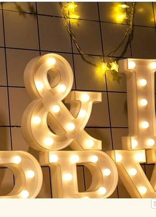 LED Leuchten Et-Zeichen Symbol ''&'', Kunststoff, Warm Licht, mit Batteriebetrieb