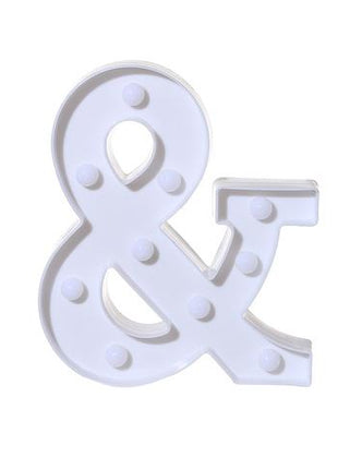 LED Leuchten Et-Zeichen Symbol ''&'', Kunststoff, Warm Licht, mit Batteriebetrieb
