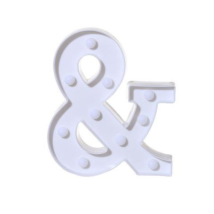 LED Leuchten Et-Zeichen Symbol ''&'', Kunststoff, Warm Licht, mit Batteriebetrieb
