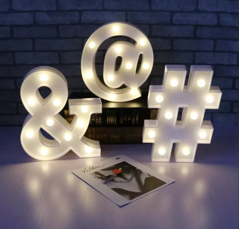 LED Leuchten Doppelkreuz Symbol ''#'', Kunststoff, Warm Licht, mit Batteriebetrieb