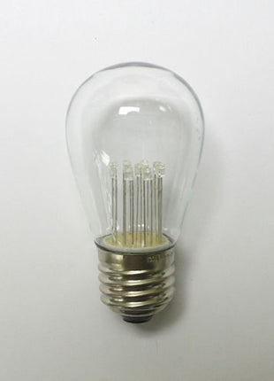 Leuchtmittel mit 9 LEDs Filament S14, E27, 1W, Kunststoff, Sehr Warm Licht, für Außen