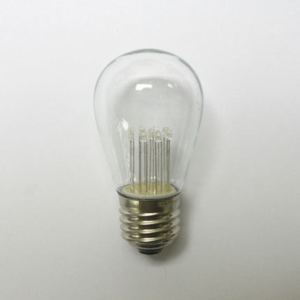 Leuchtmittel mit 9 LEDs Filament S14, E27, 1W, Kunststoff, Dimmbar, Warm Licht, für Außen