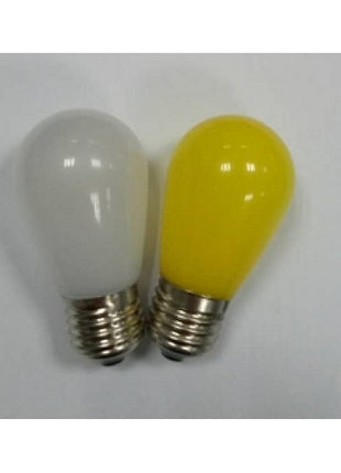 Mattweiß LED Birne S14, E27, 1W, Kunststoff, Dimmbar, Warm Licht, für Außen