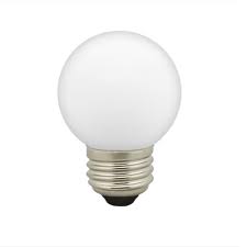 Mattweiß LED-Lampe G45, E27, 1W, Kunststoff, Dimmbar, Warm Licht, für Außen