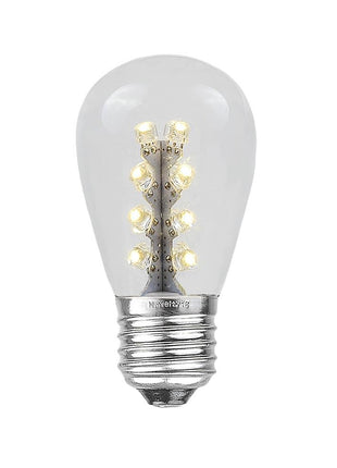 Leuchtmittel mit 16 LEDs S14, E27, 2W, Glas, Warm Licht, für Außen