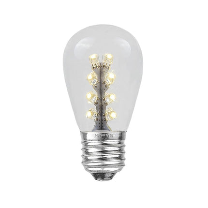Leuchtmittel mit 16 LEDs S14, E27, 2W, Glas, Warm Licht, für Außen