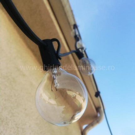 Glühlampe G50 Incandescent, E12, 7W, Glas, Dimmbar, Warm Licht, für Außen