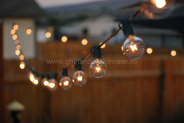 Glühlampe G50 Incandescent, E12, 7W, Glas, Dimmbar, Warm Licht, für Außen