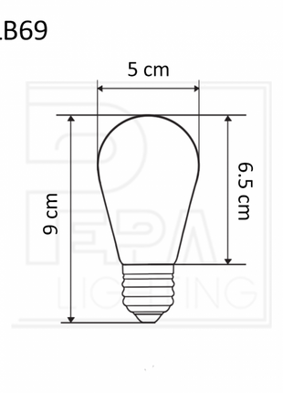 Gelb LED Leuchtmittel S14, E27, 1W, Kunststoff, Warm Licht 2200K, für Außen