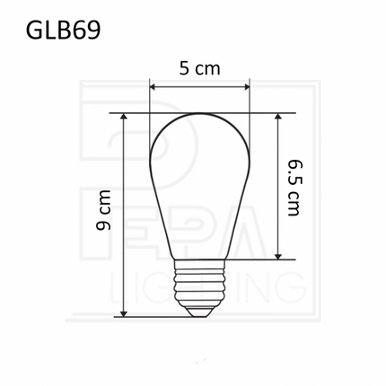 Gelb LED Leuchtmittel S14, E27, 1W, Kunststoff, Warm Licht 2200K, für Außen