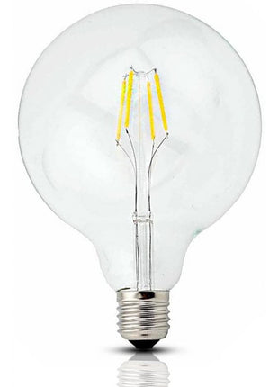 Große LED Lampe G125, E27, 4W, Glas, Dimmbar, 75lm/W, Warm Licht, für Außen