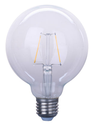 Große LED-Lampe G95, E27, 2W, Kunststoff, Dimmbar, Warm Licht, für Außen