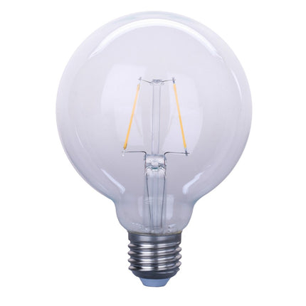 Große LED-Lampe G95, E27, 2W, Kunststoff, Dimmbar, Warm Licht, für Außen