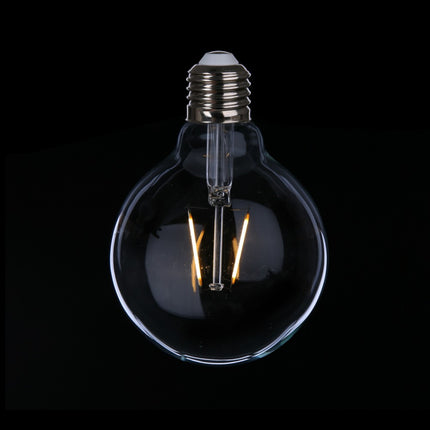 Große LED-Lampe G95, E27, 2W, Kunststoff, Dimmbar, Warm Licht, für Außen