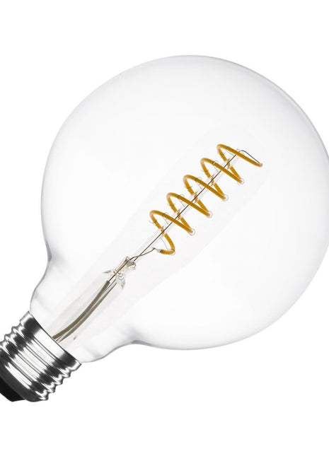 LED Bulb Spirale 4W, G125, E27, Glas, Dimmbar, 50lm/W, Warm Licht, für Außen