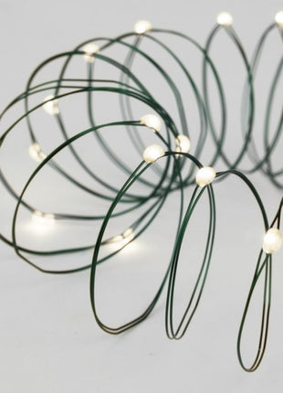 Kupferdraht Lichterkette 30M mit 300 LEDs, Grün Kupfer mit Transformator und Fernbedienung, Warm Licht, für Außen