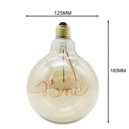 Leuchtmittel HOME Filament G125, E27, 4W, Glas, Dimmbar, Warm Licht, für Außen