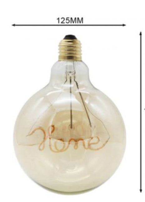 Leuchtmittel HOME Filament G125, E27, 4W, Glas, Dimmbar, Warm Licht, für Außen