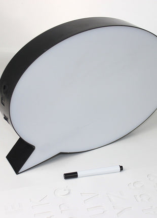 Leuchtkasten A4 mit 3 Marker, Handschrift, Lightbox Meldungsfelder (A4 Oval), Batteriebetrieben, Mikro-USB