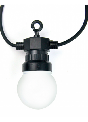 Lichterkette 15M mit 30 Matt LED-Lampen, mit Zeitschalter, Natürliches Licht, Verbindbar 30M, für Außen