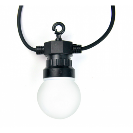 Lichterkette 15M mit 30 Matt LED-Lampen, mit Zeitschalter, Natürliches Licht, Verbindbar 30M, für Außen