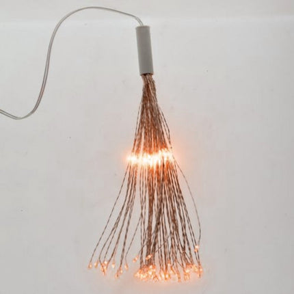 Feuerwerk Lampe mit 120 Mini-LEDs, Kupferdraht, Dimmbar, mit Fernbedienung und Batteriebetrieben, Warm Licht, für Außen