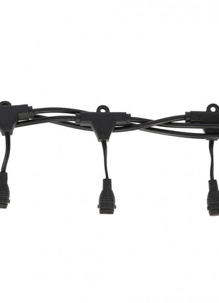 Kabel 10M mit 25 Pendel Fassungen E12, Schwarzes Kabel, Verbindbar 900W, für Außen