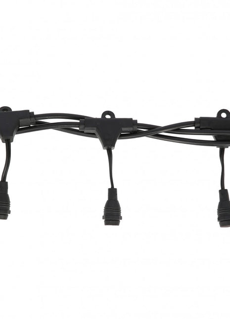 Kabel 10M mit 25 Pendel Fassungen E12, Schwarzes Kabel, Verbindbar 900W, für Außen