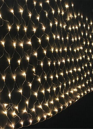 Lichternetz 3M × 2M mit 320 Große LEDs, Weiß Kabel mit 8 Programmen, Warm Licht, Verbindbar 9M, für Außen