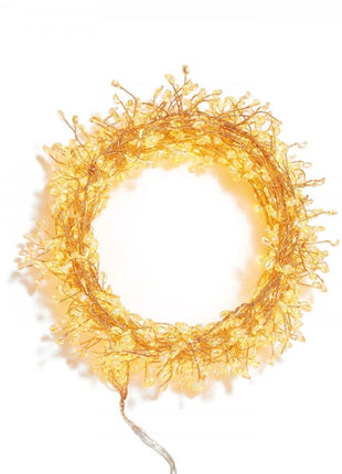 Kupferdraht Tannengirlande 10M mit 300 Mini-LED, Warm Licht, für Außen