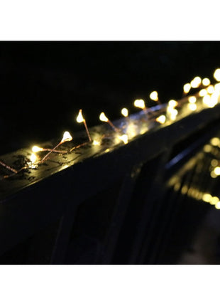 Kupferdraht Tannengirlande 10M mit 300 Mini-LED, Warm Licht, für Außen