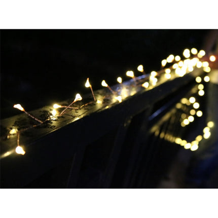 Kupferdraht Tannengirlande 10M mit 300 Mini-LED, Warm Licht, für Außen