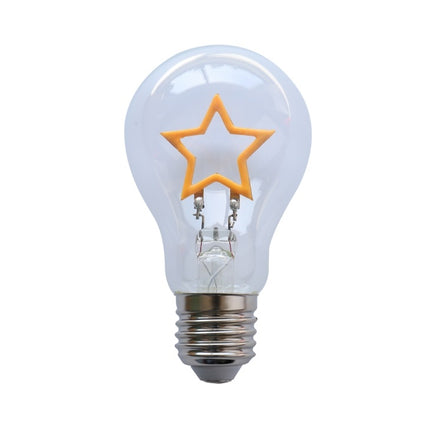 Leuchtmittel Stern LED Filament A60, E27, 1.5W, Glas, Dimmbar, Gelbe Licht, für Außen