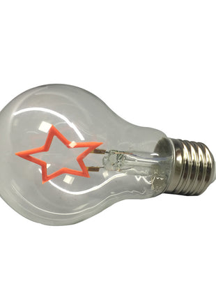 Leuchtmittel Stern LED Filament A60, E27, 1.5W, Glas, Dimmbar, Gelbe Licht, für Außen