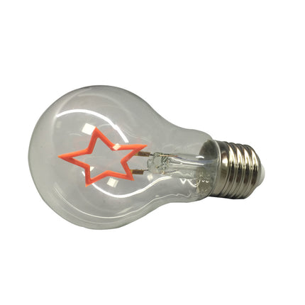 Leuchtmittel Stern LED Filament A60, E27, 1.5W, Glas, Dimmbar, Gelbe Licht, für Außen