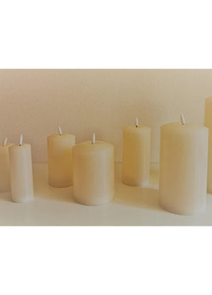 LED Kerze 10 x 25 cm Realistische Flamme mit Timerfunktion und Fernbedienung, Batteriebetrieben