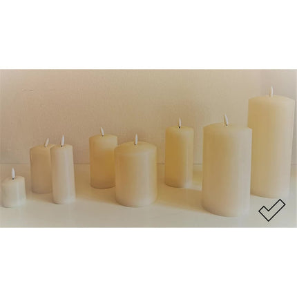 LED Kerze 10 x 25 cm Realistische Flamme mit Timerfunktion und Fernbedienung, Batteriebetrieben